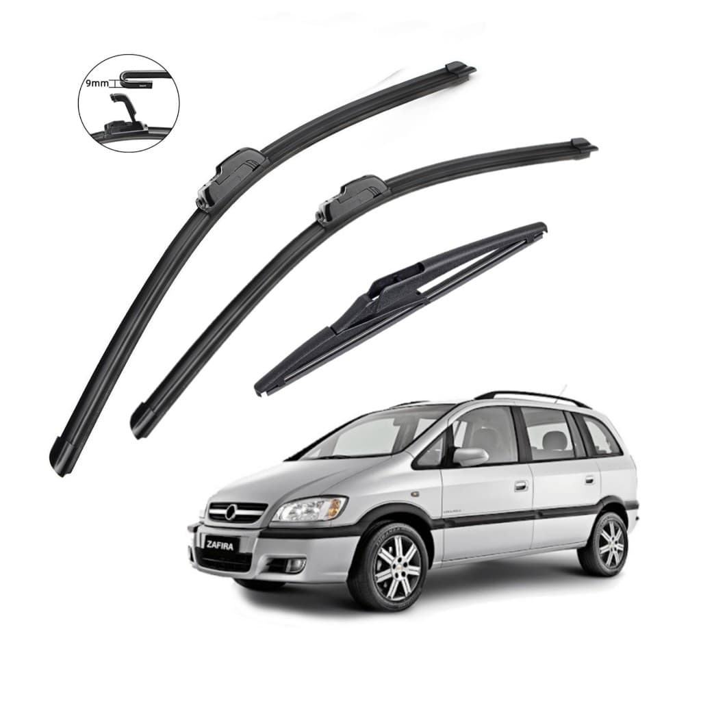 Par Palhetas Limpador De Parabrisa Silicone Chuva Zafira 2002 A 2012