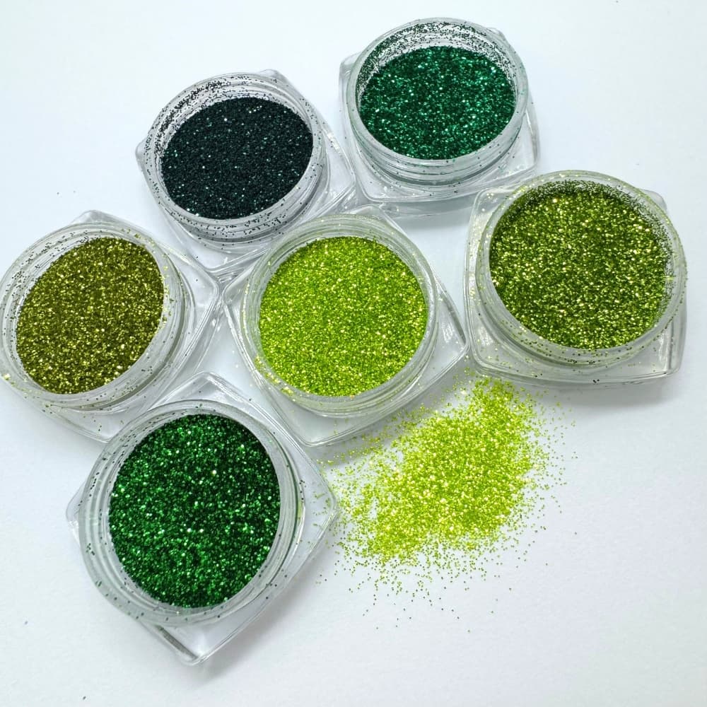 Kit 6 Glitter fino glitter dourado rosa verde azul roxo glitter para unha extra fino glittercolorido
