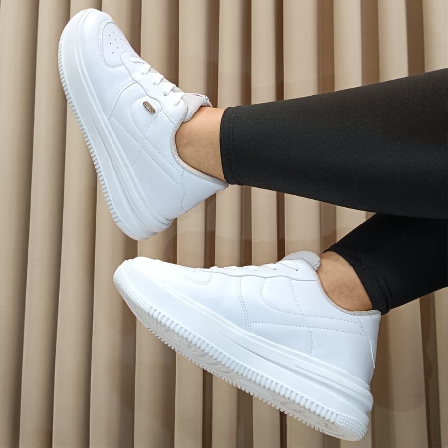 Tenis Feminino Plataforma Casual Tênis Branco Casual Inverno