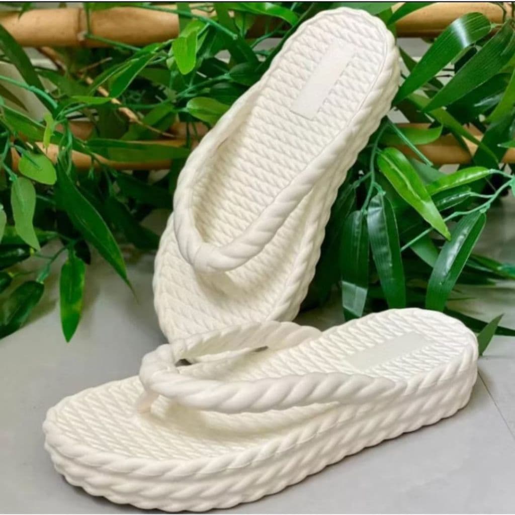 Chinelo Plataforma Feminino Trançado Macio Leve - Estilo Conforto