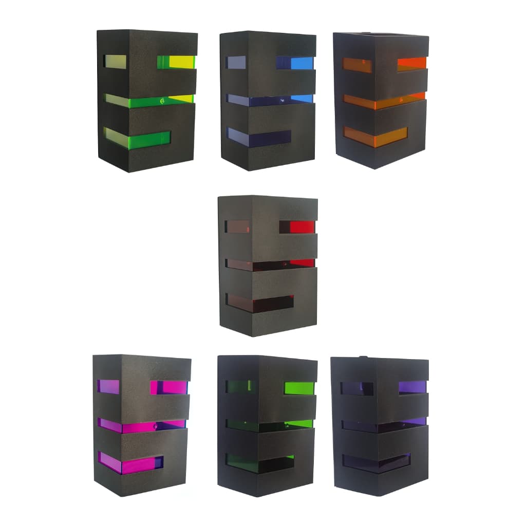 2 Arandela Externa/interna + Lâmpada Led 5w + Lente Colorida