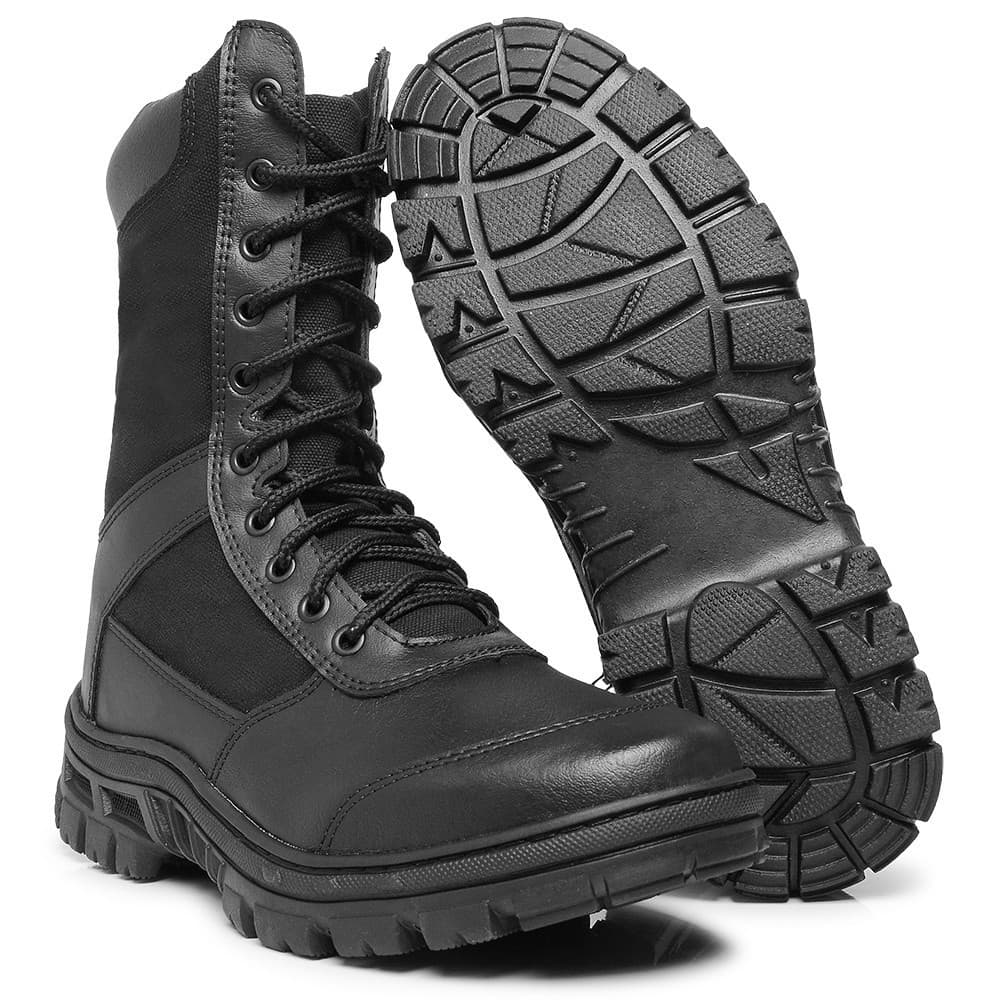 Bota Militar Coturno Masculino Tático com Zíper
