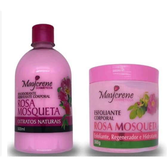 Desodorante Hidratante  Corporal + Esfoliante Corporal Regenerador Rosa Mosqueta Maycrene