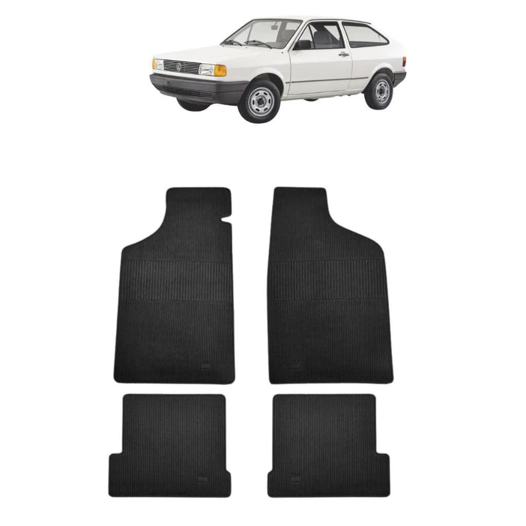 Jogo Tapete de Borracha Gol Parati Voyage Passat G1 e G2 1985 a 2003 Car Floor