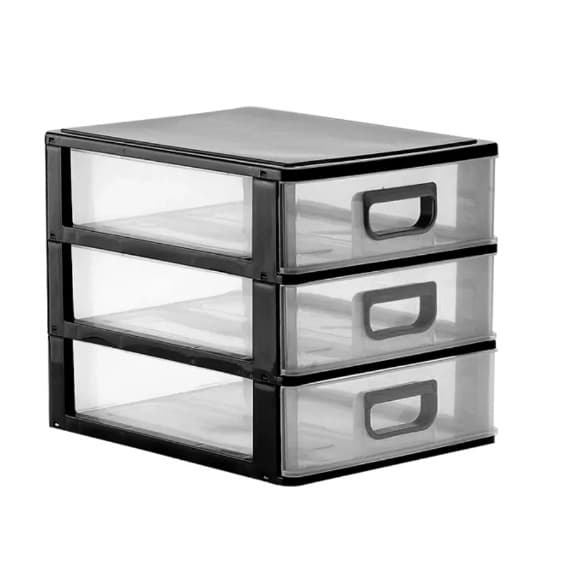 Gaveteiro Organizador De Mesa Mini Porta Tudo 3 Gavetas Organizadores para casa C 20 x L 14 x A 18