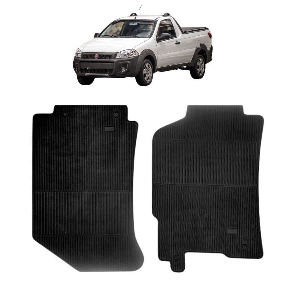 Jogo Tapete De Borracha Fiat Strada 2014 a 2018 2 Peças Car Floor