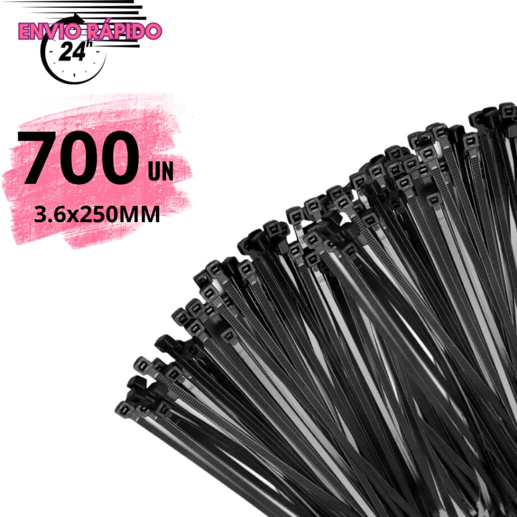 Kit 700 Abraçadeira ou 500 Unidades Enforca Gato De Nylon 3,6x250mm