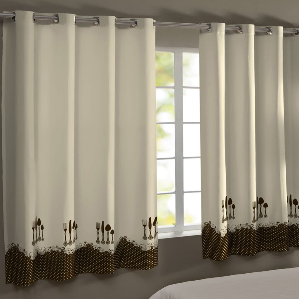 Cortina de Cozinha Para Varão Simples 3,0m x 1,5m Estampada