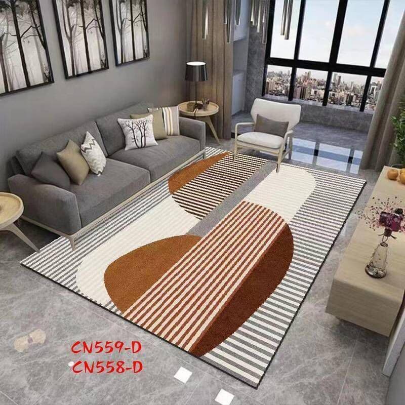 Tapete 2x2,4 Marrom Quadrado Deluxe Decorativo Estampado Discreto Elegante Preto