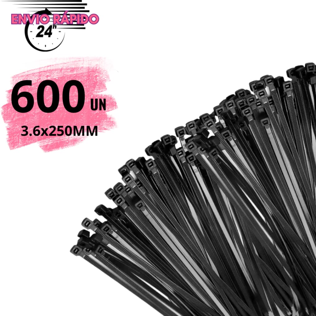 Kit 600 Abraçadeira ou 400 Unidades Enforca Gato De Nylon 3,6x250mm