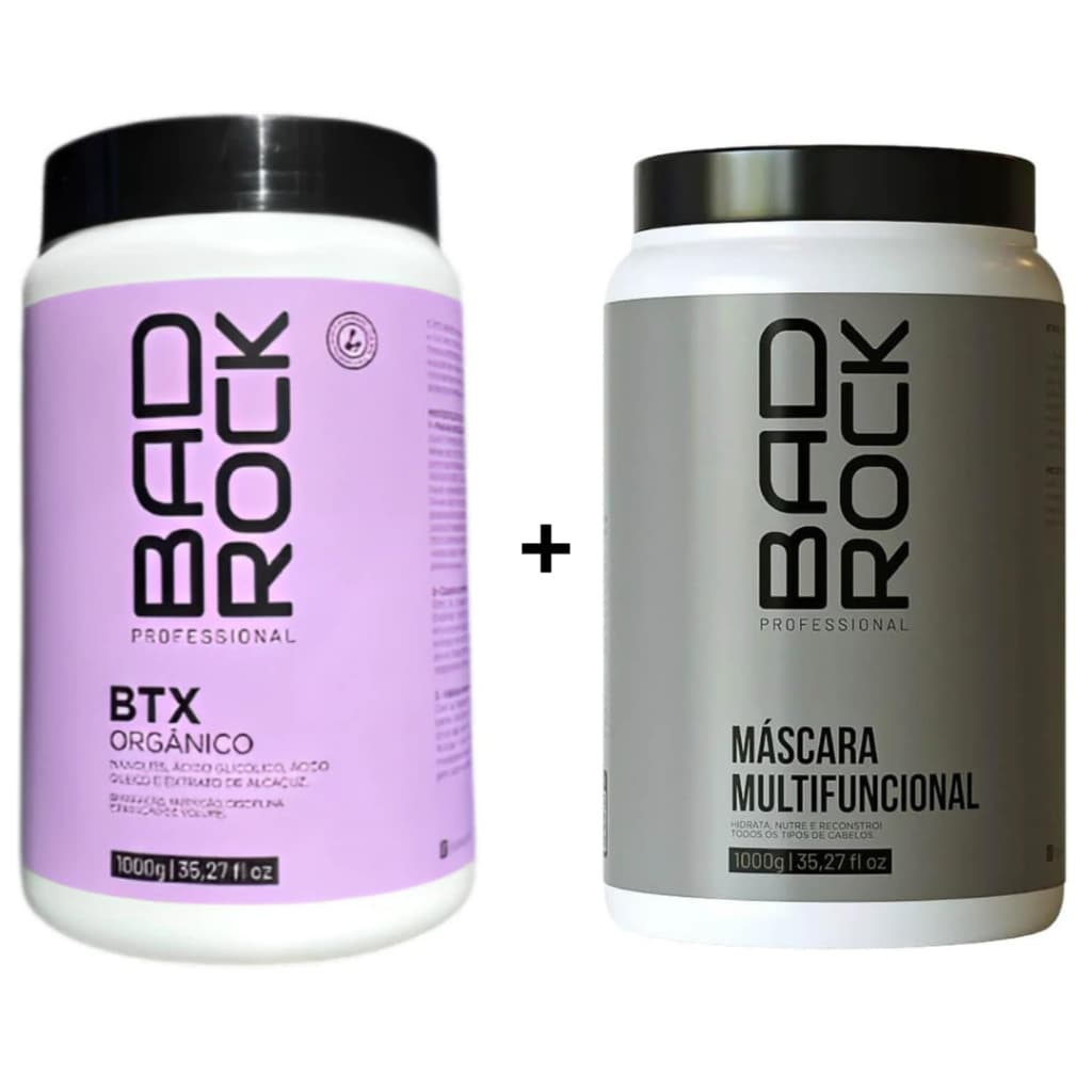 B-tox Organico 1kg + Máscara Multifuncional 1kg Bad Rock Hanova