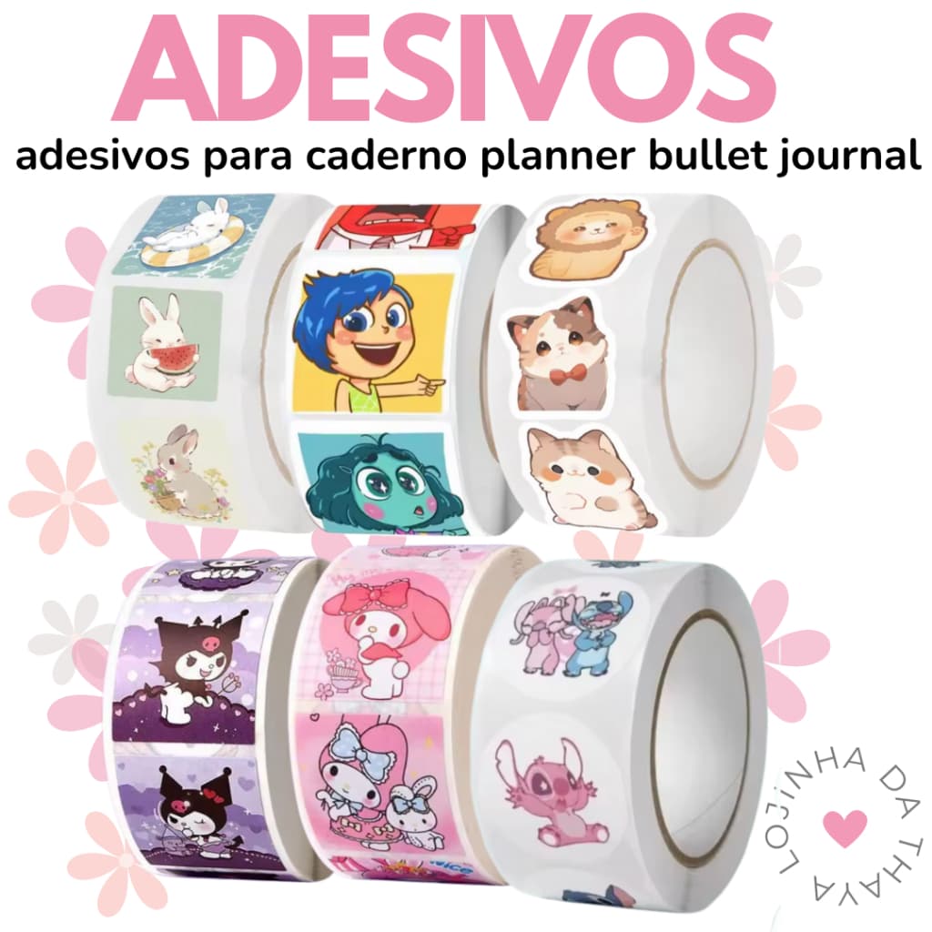 adesivos desenho decoração planner bujo bullet journal