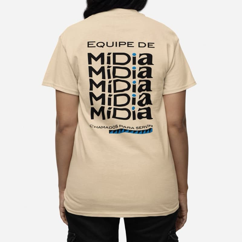 Camiseta gola redonda algodão premium - Equipe de Mídias