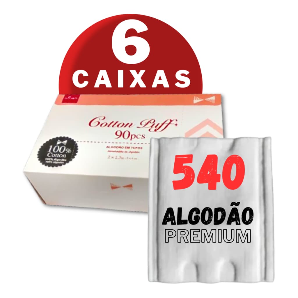 Caixa até 540 Algodão Quadrado Para Limpeza De Pele Remoção de Maquiagem Estética Esteticista Cremer
