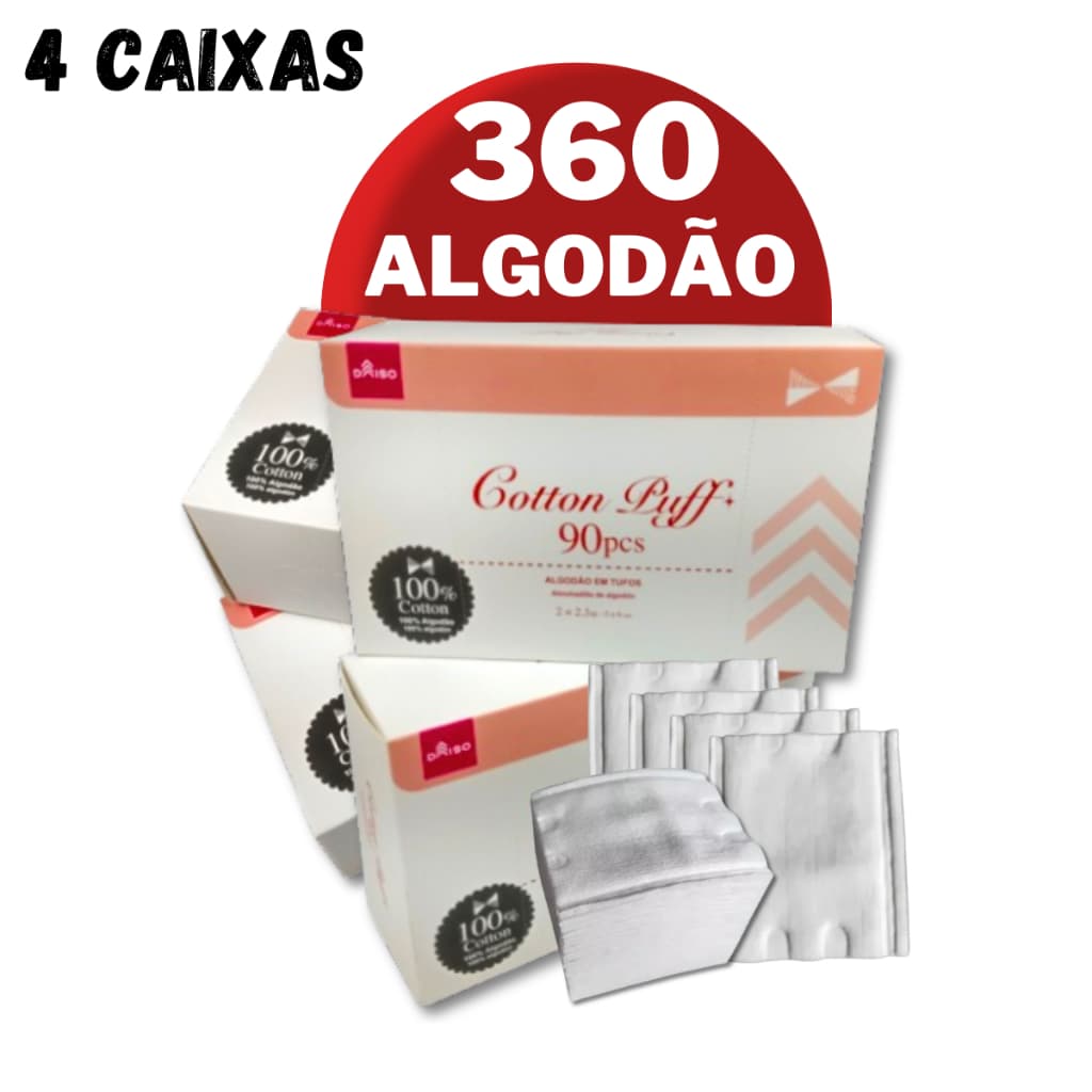 Algodão Quadrado Premium até 360 Pcs Limpeza Da Pele Remove Maquiagem Estética Esteticista Cremer