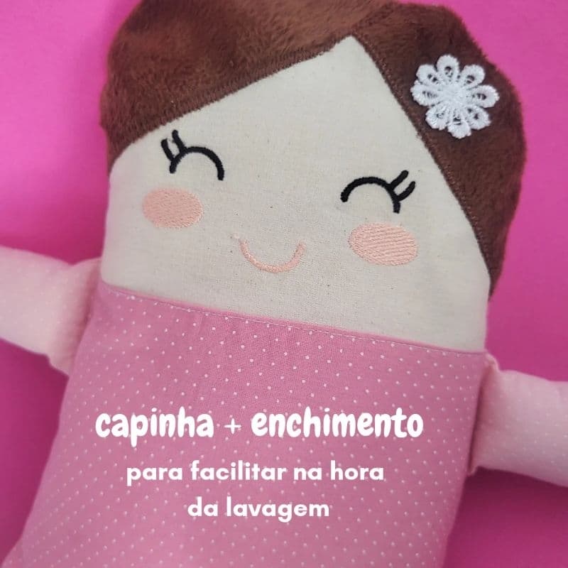 Naninha para bebê boneca de pano 100% algodão antialérgico para ajudar na hora do sono.