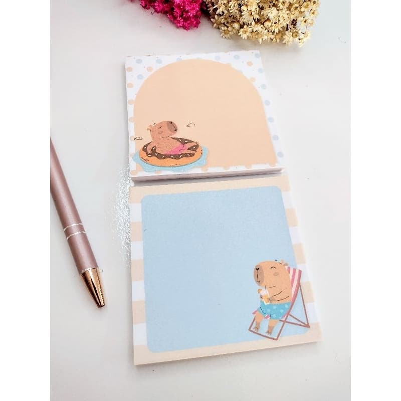 Bloco Notas Capivara bloquinho anotações cadernetinha capivara
