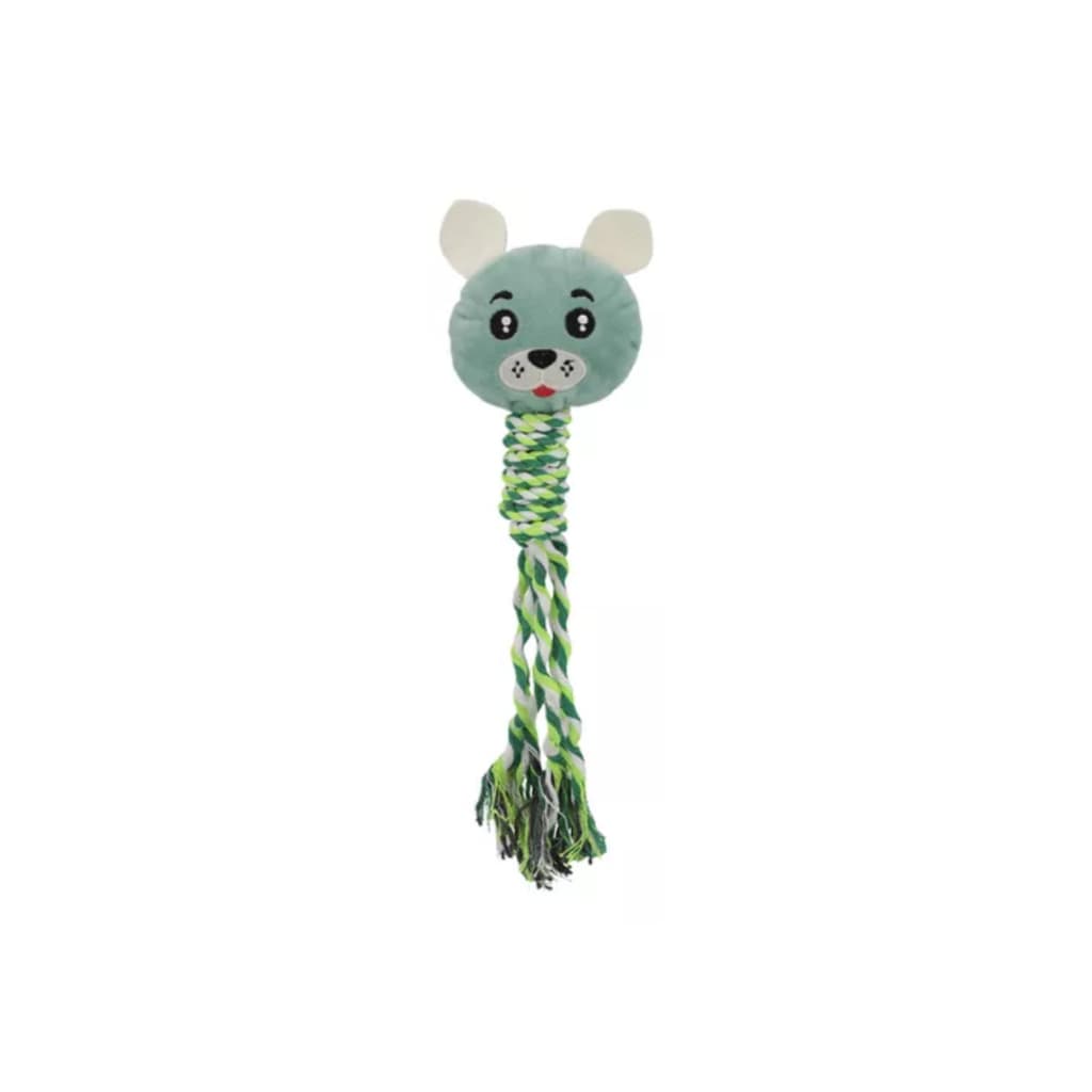 Brinquedo mordedor para Pet Cachorrinho Verde com corda