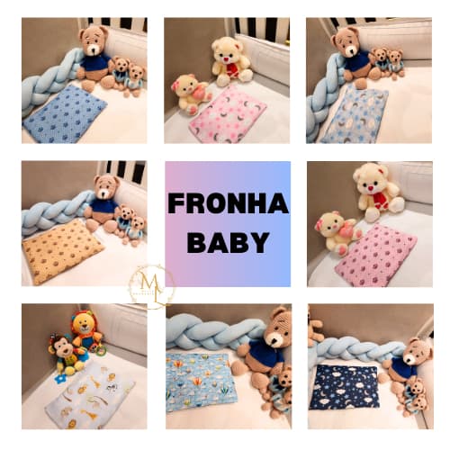 Fronha avulsa para travesseiro de bebê / recém-nascido / baby infantil diversas estampas – 20x30 cm infantis