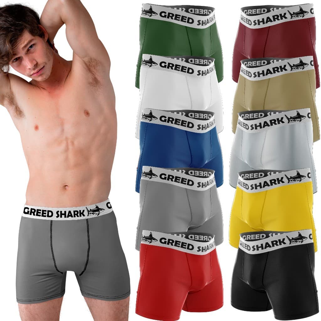 Kit com Cuecas Boxer Box Adulto Microfibra Premium Cueca Lisas