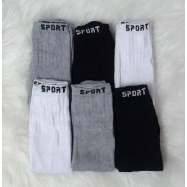 Meias Masculina Kit 24 Pares Cano Alto Longo Sport Algodão