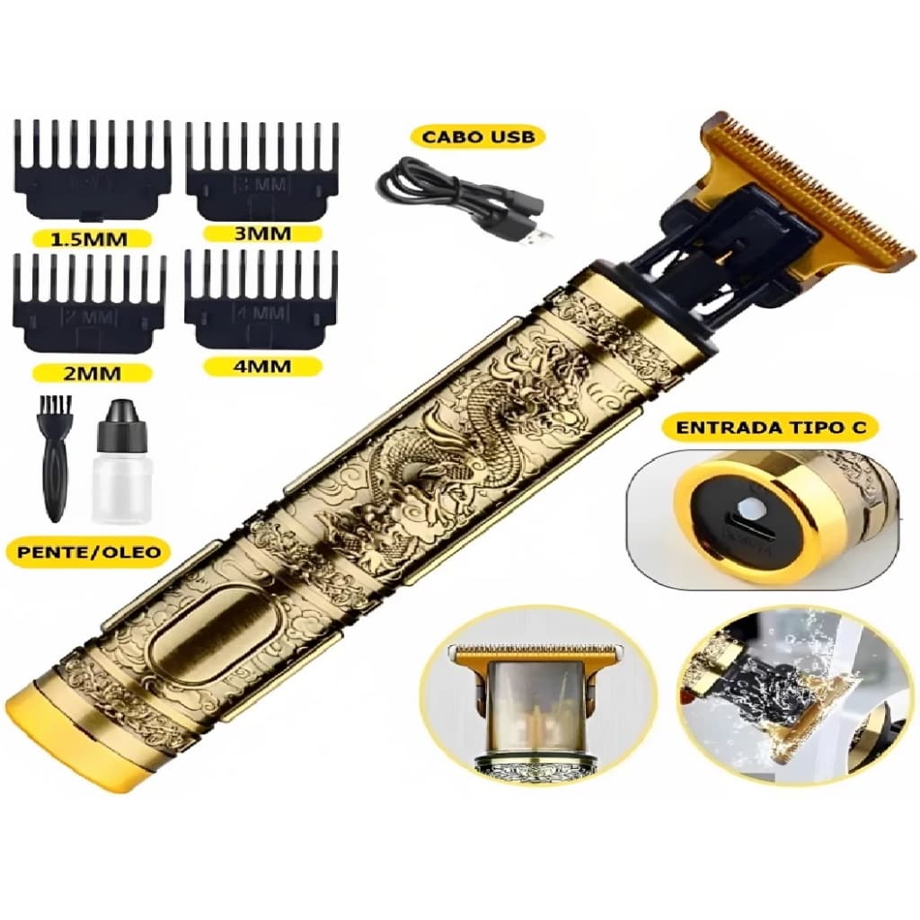 Maquina de Barbear cortar cabelo Aparador Profissional barbeador acabamento Sem Fio Portátil