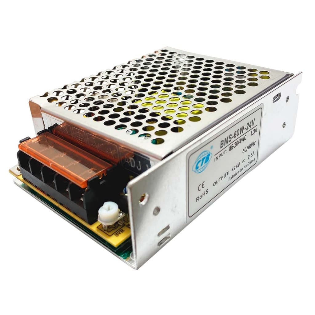 Fonte De Alimentação Chaveada 2.5a 60w 24v Bivolt Automática
