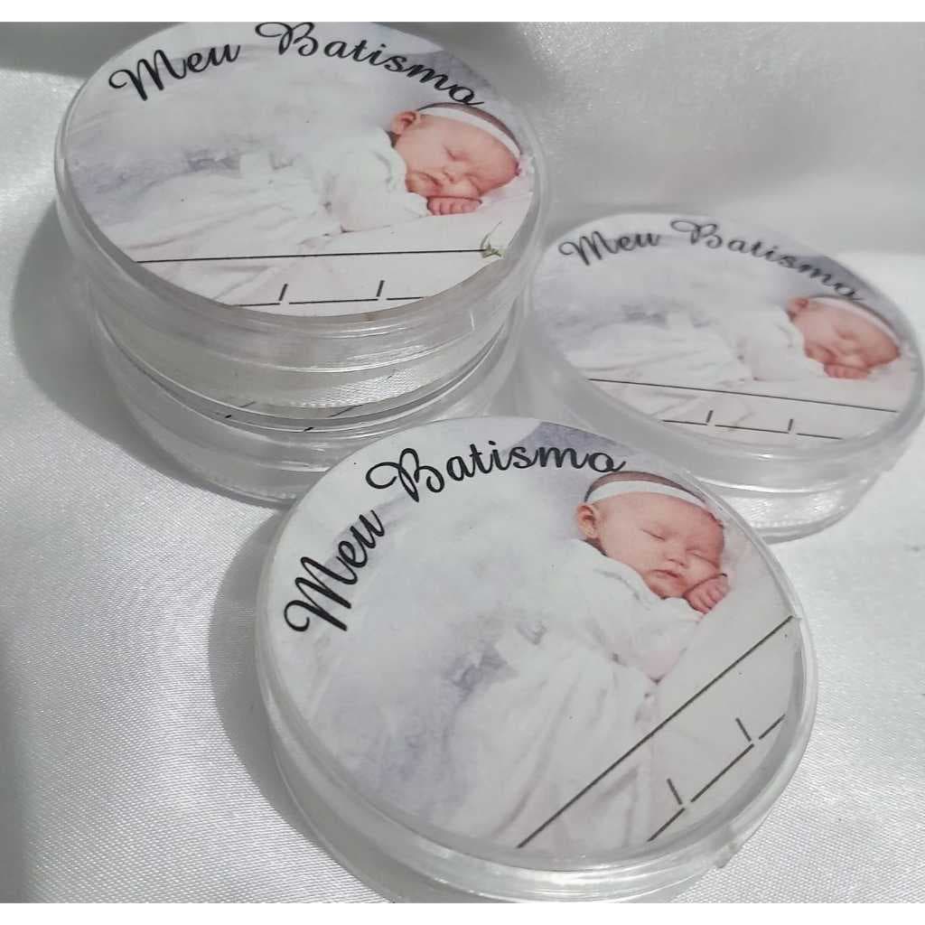 Kit 15 unid. Latinha Cristal Lembrança para Batizado/Primeira Comunhão /Eucaristia