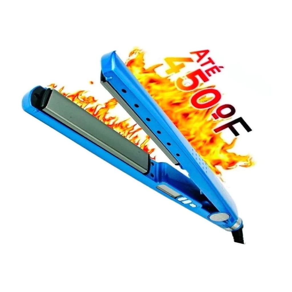 Chapinha prancha de cabelo nano titanium 450F Azul bivolt 110/220V