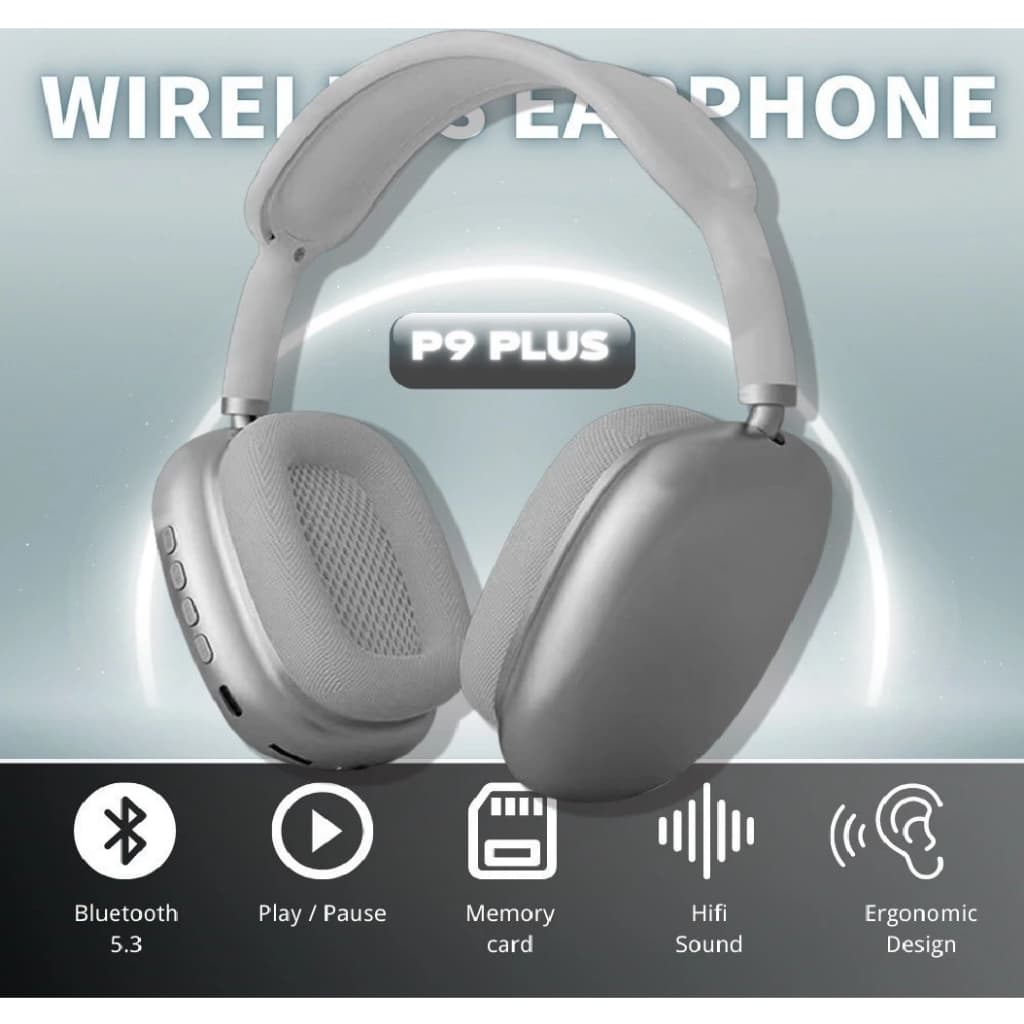 P9 Air Bluetooth Music Fone De Ouvido Estéreo Sem Fio Com Microfone HiFi max