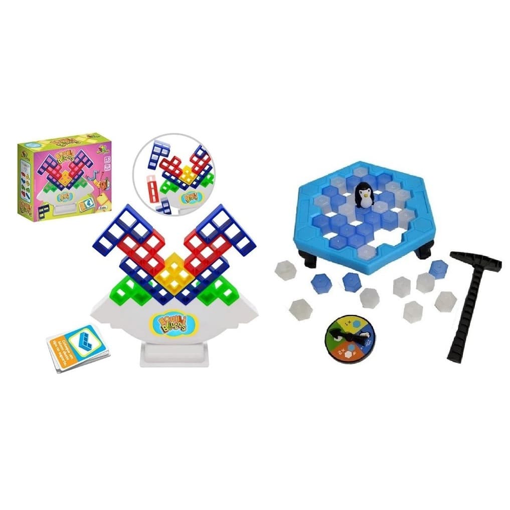 COMBO COM 2 SUPER JOGOS INTERATIVOS(EQUILI BLOCOS+PINGUIM NUMA FRIA)PRESENTE CRIANÇA