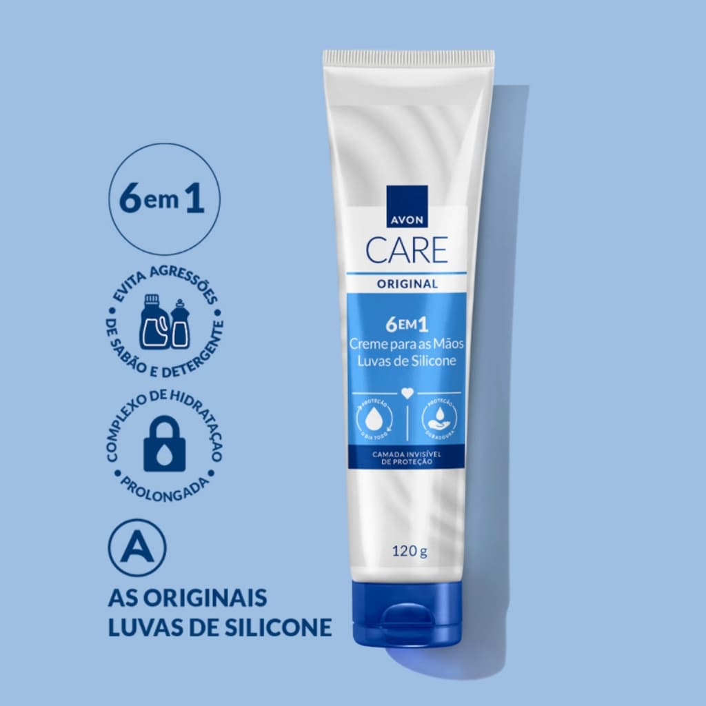 Creme Para as Mãos Luvas de Silicone Avon - 120g ou 75g