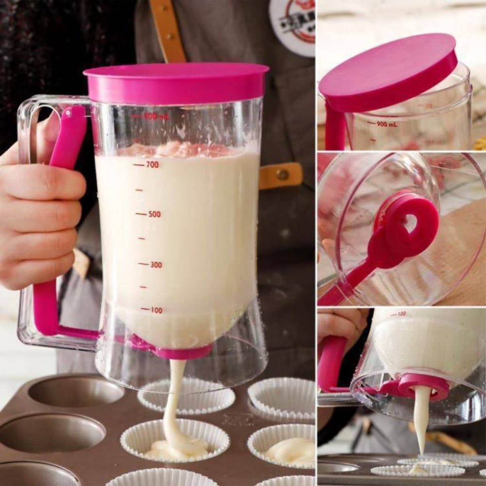 Copo Dispenser Dosador Medidor De Massas Cupcake Panquecas 900ml Confeitaria Doméstica Profissional
