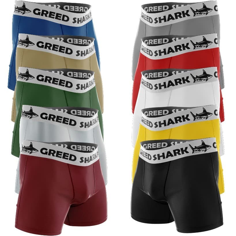 kit 10 Cueca Box Boxer Masculina Microfibra Qualidade AAA Lisa ou Kit com 05 Cuecas