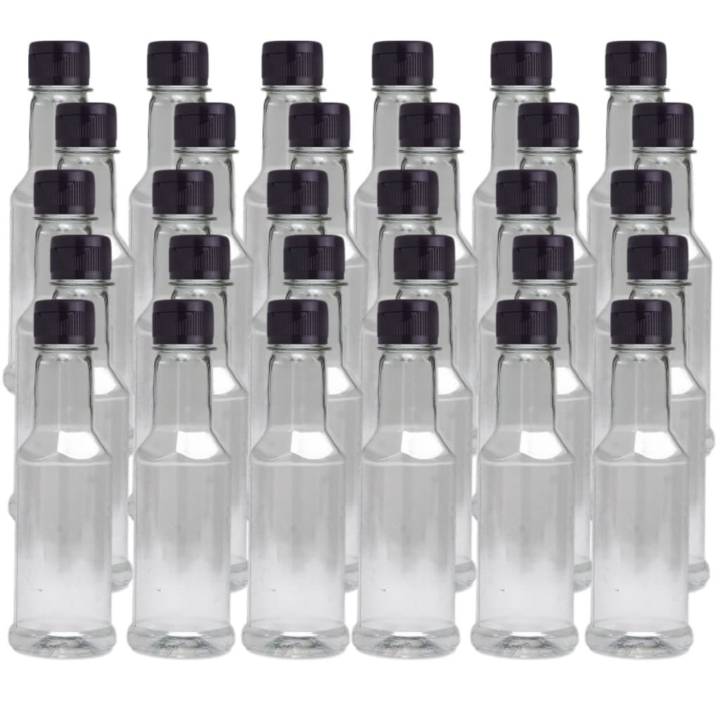 30 Frascos Embalagens Para Molho Pimenta Tempero 150ml Com Tampa Preta Flip Top