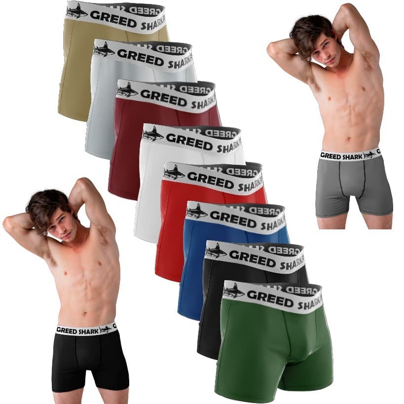 Kit 20 Cuecas Boxer Masculino Adulto Cueca Box Qualidade Premium Lisas ou Kit com 10 Cuecas