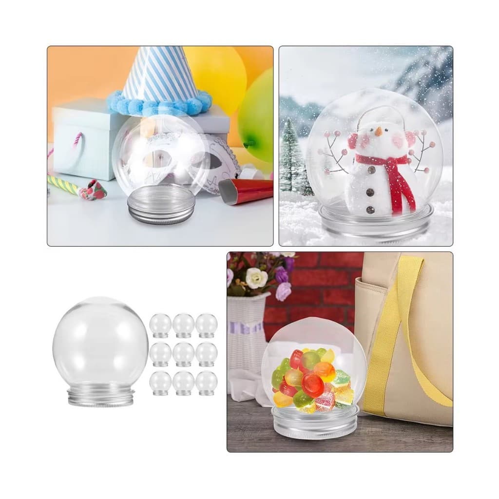 Mini Globo de Neve, Artesanato, Decoração Festas em Pvc (3 unidades)