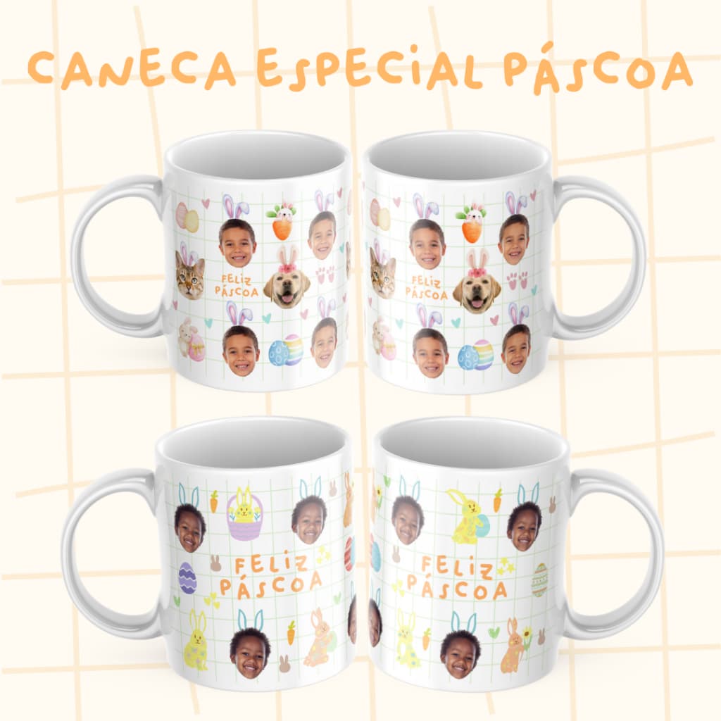 Caneca Páscoa - Feliz páscoa - caneca personalizada