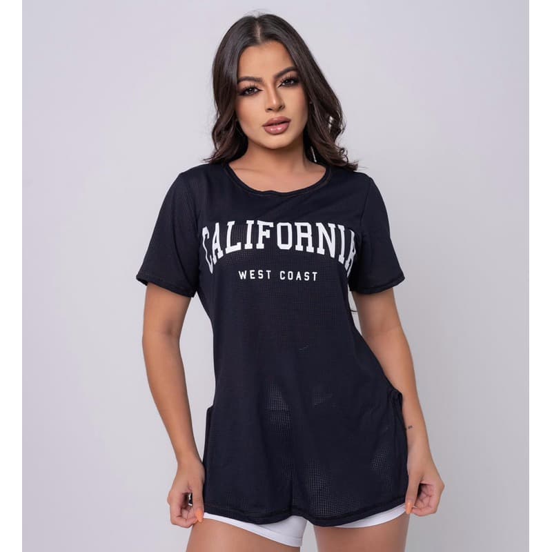 blusa Baby Look blusão fitness Califórnia