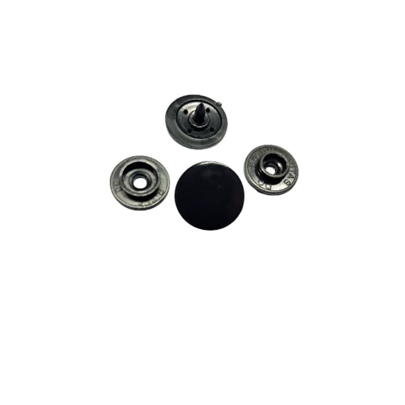 Botões Preto de Pressão 12mm Ritas