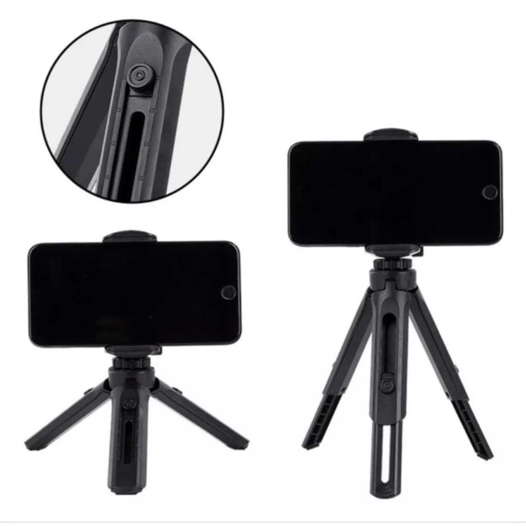 Mini Tripe Suporte Para Celular Universal de Mesa Dobrável Articulado Ajustavel Seguro