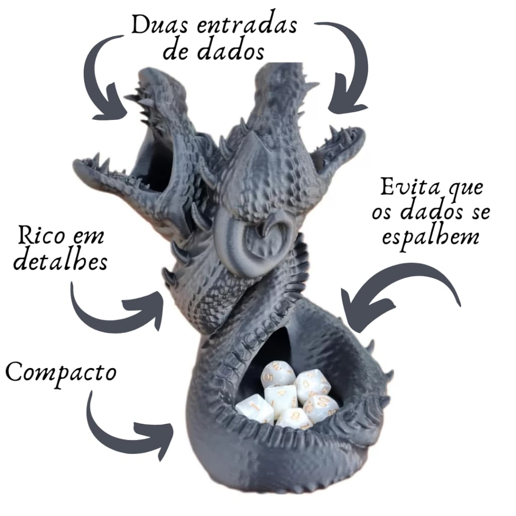 Torre De Dados Dragão Rola Dados D&d Rpg Jogo Tabuleiro Mesa