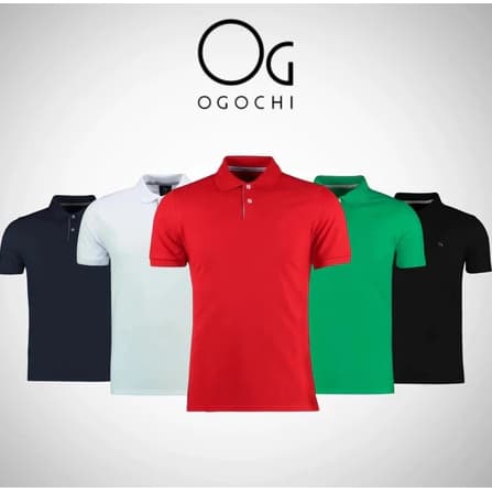 Camisa Social Gola Polo Ogochi Original Masculina Lindas Cores