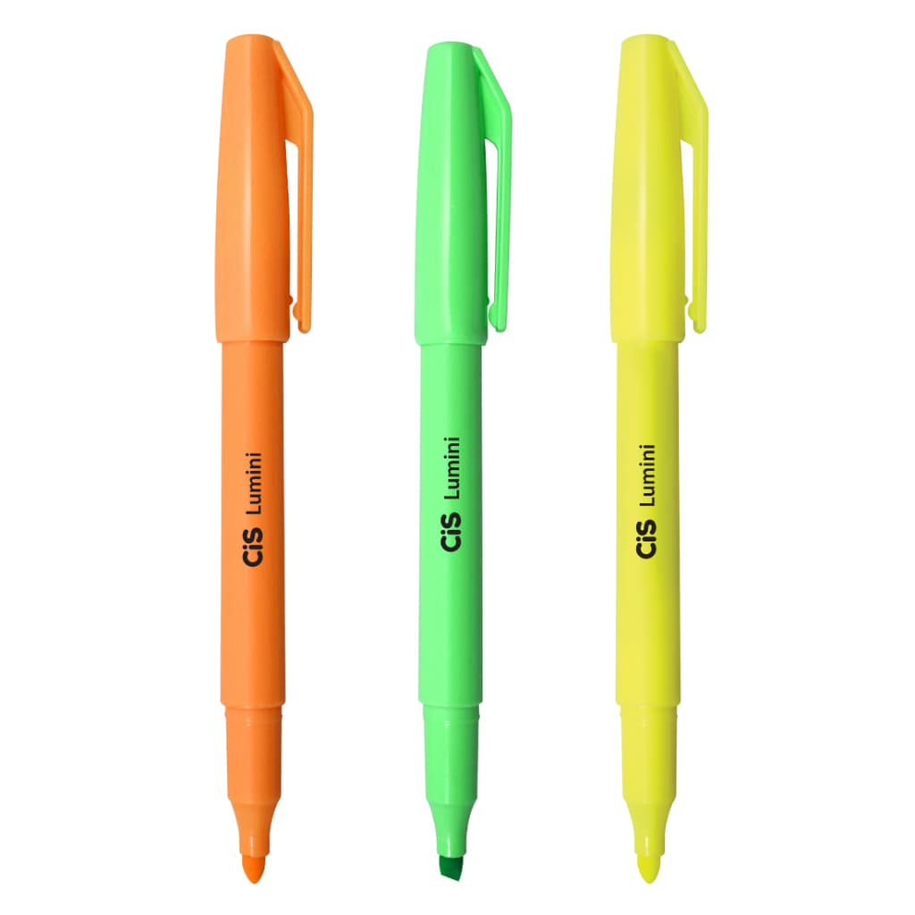 Kit 3 Marca Texto Lumini Neon - Cis