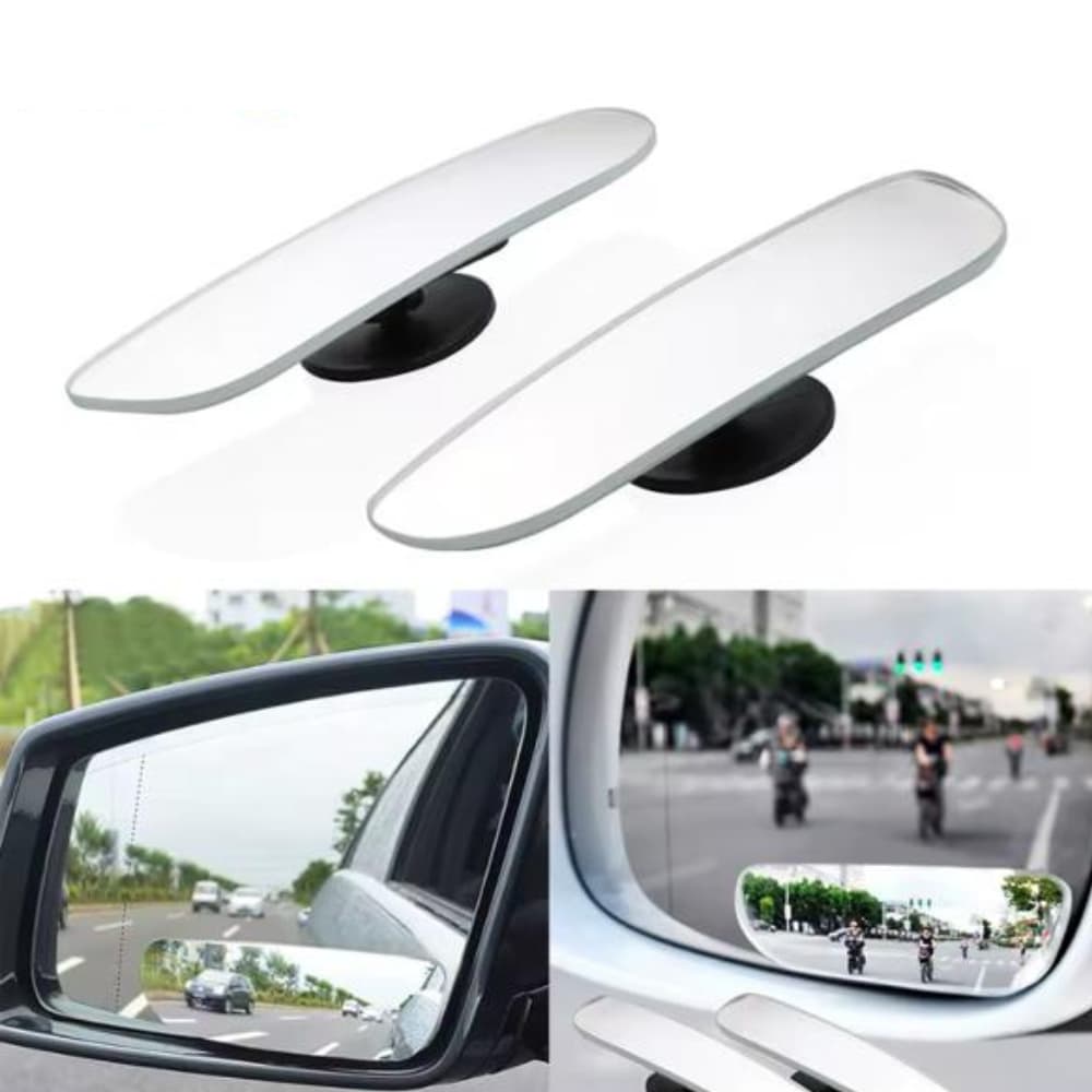 Kit 2 Peças Espelho Retrovisor Olho de Boi Ponto Cego Carro Moto Ajustável Ângulo Amplo Universal Auxiliar 360° Ajustáve