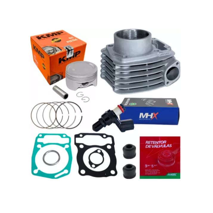 Cilindro Honda Cg160 P 190cc 4mm Bico Injetor E Retentores