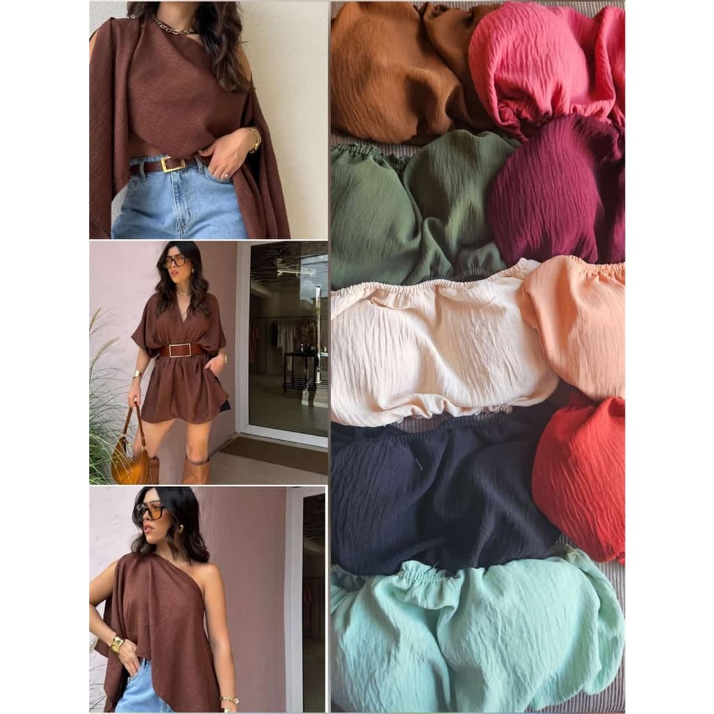 Blusa Feminina Capa Multiformas Elegante Social Festa Moda BLUSA BATA BOHO +TOP  COM VARIAS FORMA DE USALA