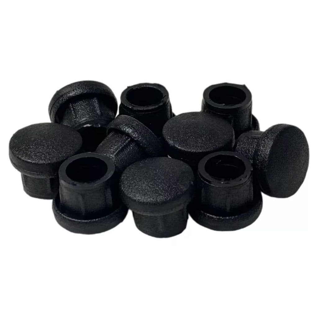 Ponteira Pé Cadeira Interna Pvc Preta 5/8 16mm 1,6cm 24un Cor Preto