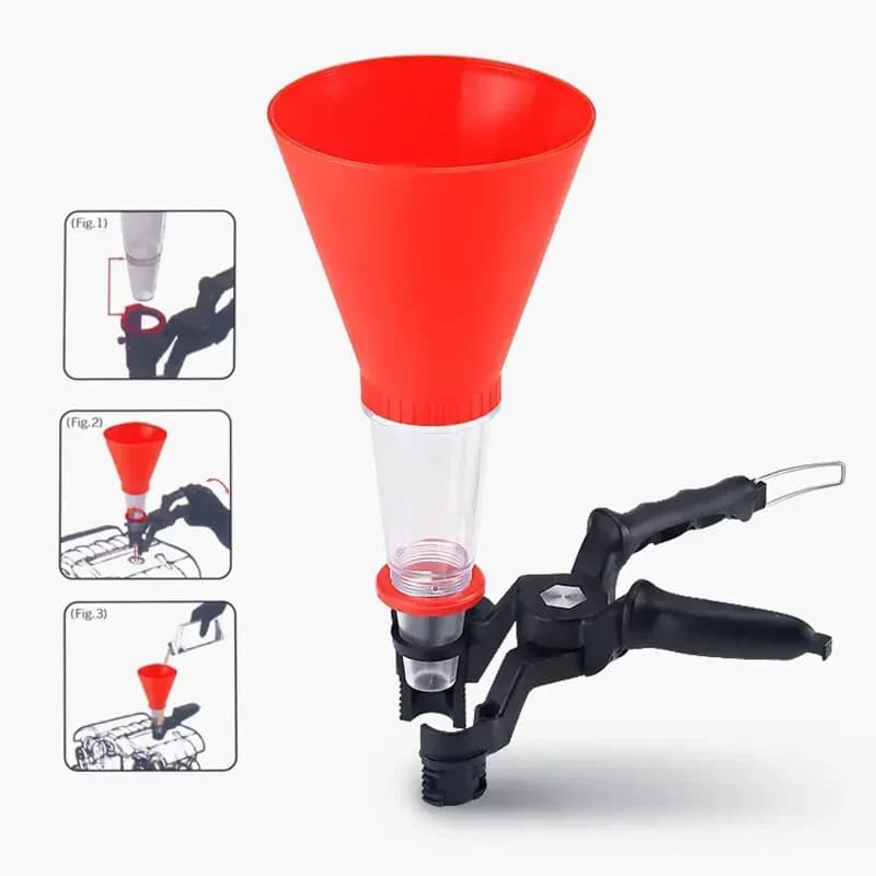 Funil Automotivo Adaptável Troca De Óleo Motor Até 7cm
