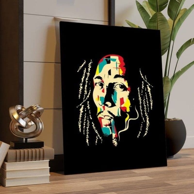 Quadro decorativo Bob Marley quadros decorativos moderno Reg MDF 3mm quadro decorativo para quarto sala